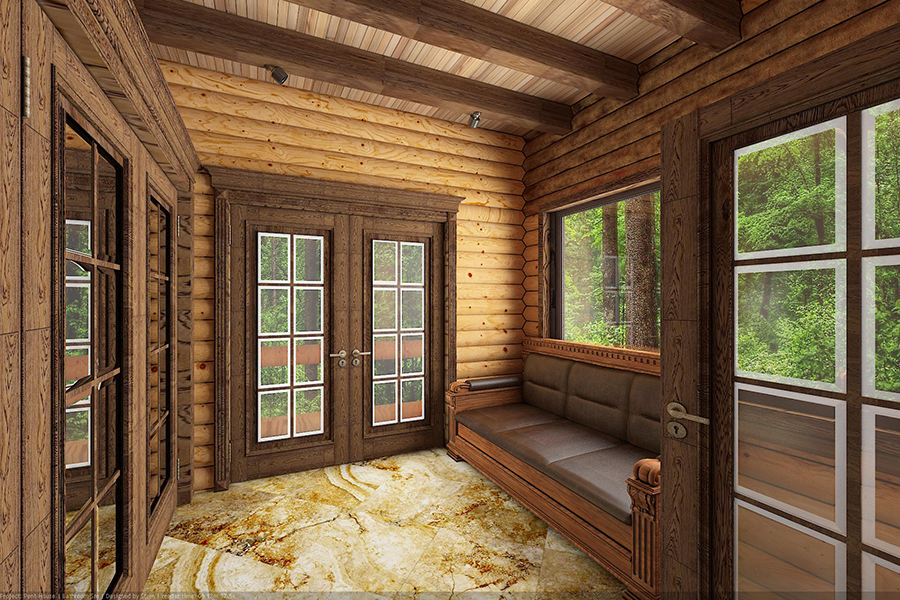 дизайн этажа деревянного дома